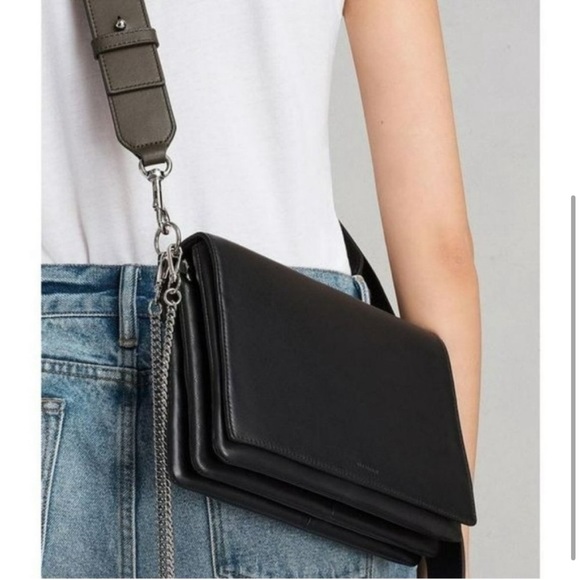 All Saints Zep Lamb leather cross body bag - Picture 2 of 8